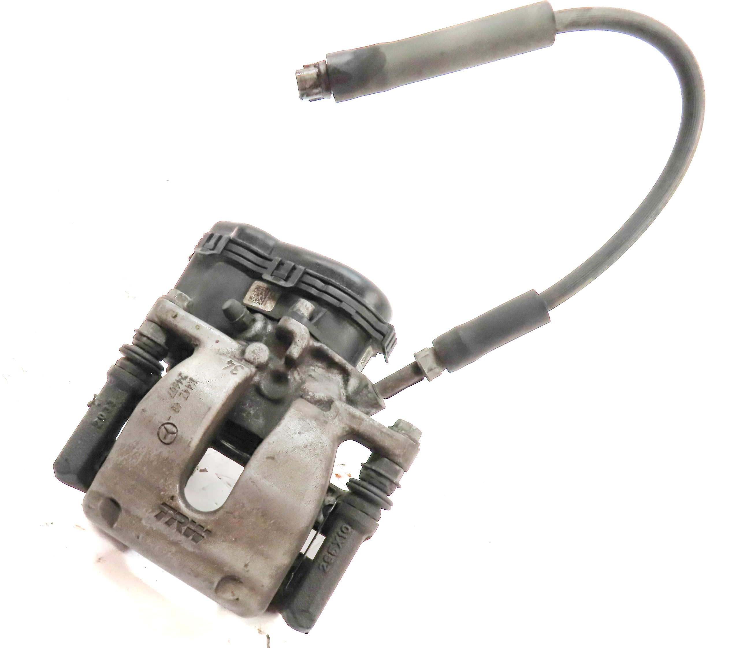 2014-2019 MERCEDES CLA250 (C117) FWD REAR LEFT BRAKE CALIPER (SPORT PACKAGE) — exact item pictured